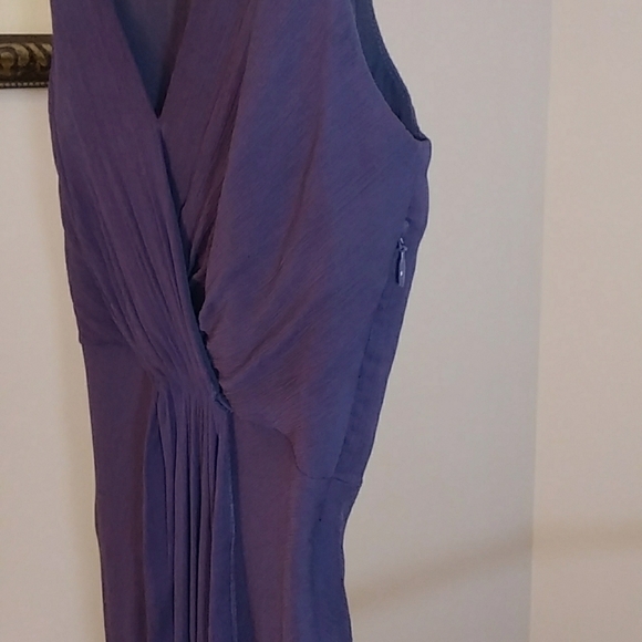 J Crew 100% Silk Purple Fit & Flare Sleeveless Dress Size 2 Fully Lined Side Zip - Picture 9 of 12